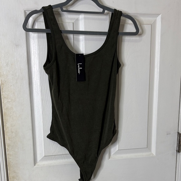Lulus Tops - Lulu's Dark Olive Bodysuit